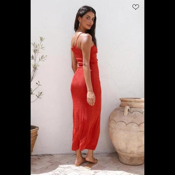 Anthropologie Red Maxi Dress - Picture 2 of 2